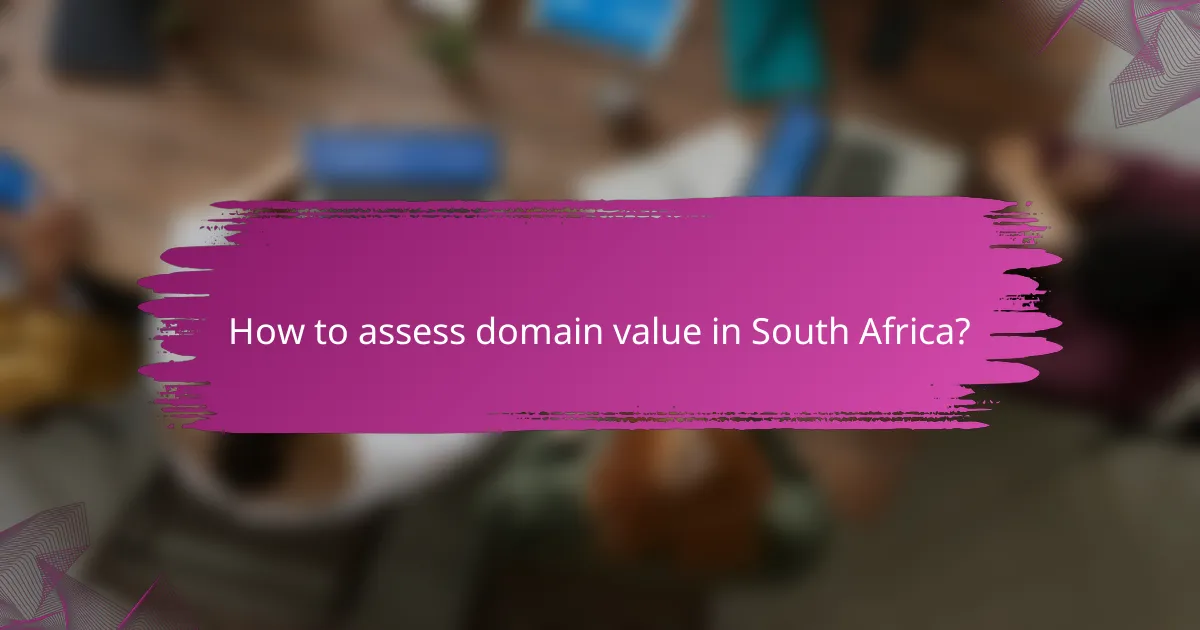 How to assess domain value in South Africa?