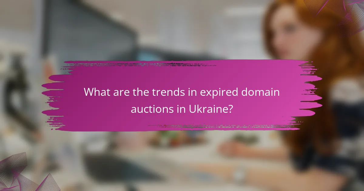 What are the trends in expired domain auctions in Ukraine?